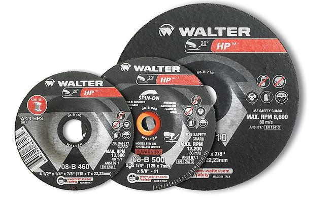 Walter HP Grinding Wheel - 5” x 1/4” x 7/8” Type 27, 08-B 510